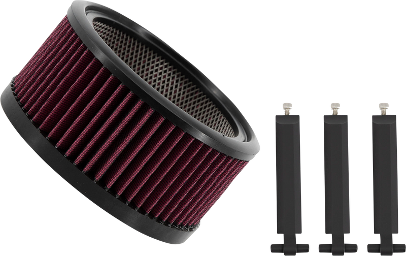 TRASK Air Filter - Big Power Assault - Flat Black TM-1020-BPBK - PartsOutlet.com.au