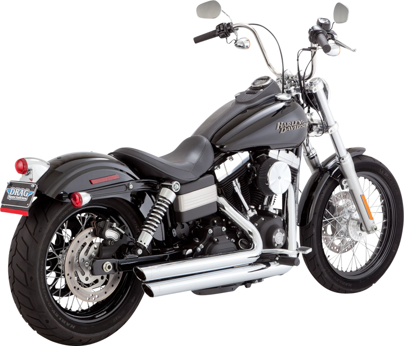 VANCE & HINES Big Shots Staggered Exhaust System - Chrome - '10-'17 FXD - 17338 - PartsOutlet.com.au