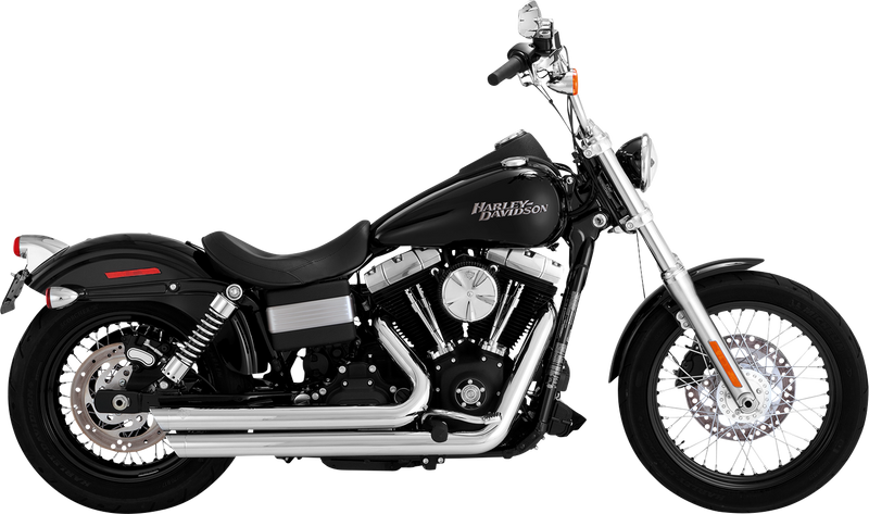 VANCE & HINES Big Shots Staggered Exhaust System - Chrome - '10-'17 FXD - 17338 - PartsOutlet.com.au