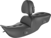 SADDLEMEN Pillow Top Roadsofa Seat - Heated - Black - with Backrest - FL 1997-2007 - 897-06-181BRHC - PartsOutlet.com.au