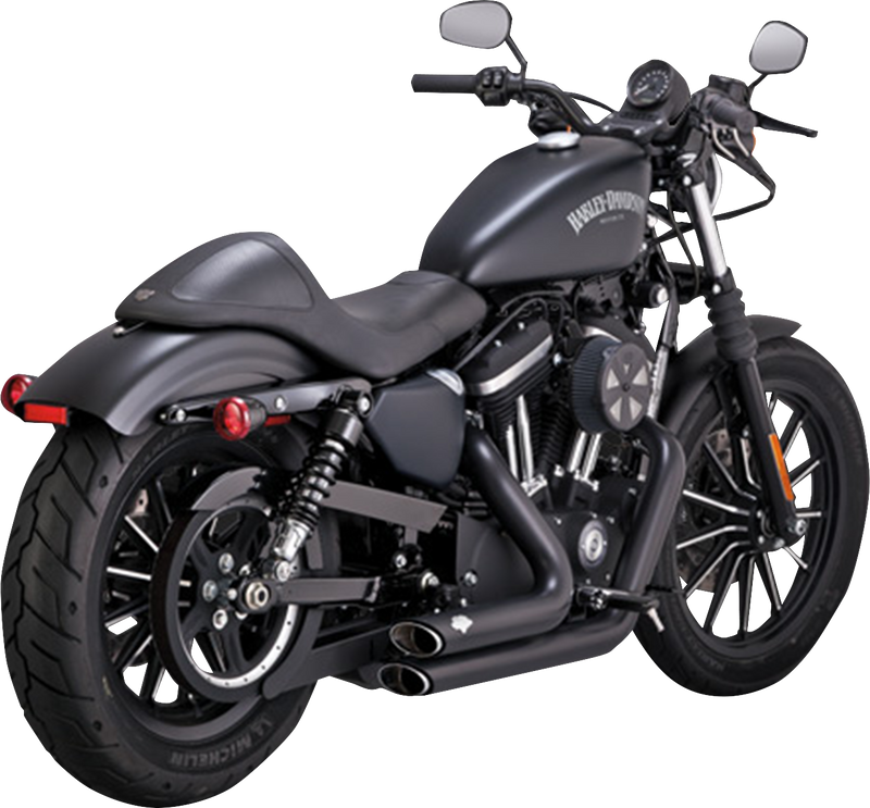 VANCE & HINES Shortshots Staggered PCX Exhaust System - '14-'21 Sportster XL - Black 47329 - PartsOutlet.com.au