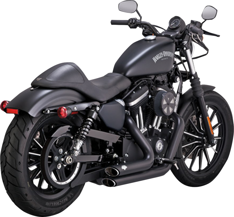 VANCE & HINES Shortshots Staggered PCX Exhaust System - '14-'21 Sportster XL - Black 47329