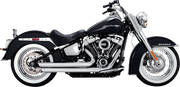 VANCE & HINES Big Shots Staggered Exhaust System - 18+ Softail (Exc - FXDR/FXBR/FLFB) - Chrome 17341 - PartsOutlet.com.au