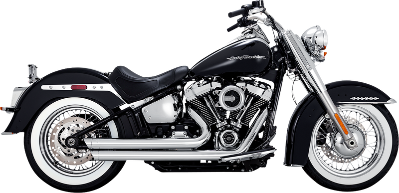 VANCE & HINES Big Shots Staggered Exhaust System - 18+ Softail (Exc - FXDR/FXBR/FLFB) - Chrome 17341 - PartsOutlet.com.au