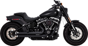 VANCE & HINES Big Shots Staggered Exhaust System - Black - '18-'23 Softail - 47341 - PartsOutlet.com.au