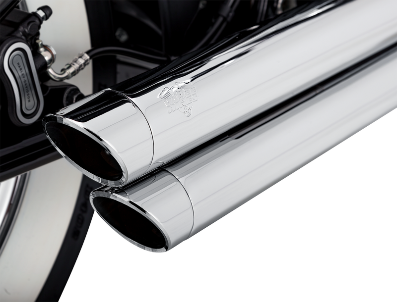 VANCE & HINES Big Shots Staggered Exhaust System - 18+ Softail (Exc - FXDR/FXBR/FLFB) - Chrome 17341 - PartsOutlet.com.au