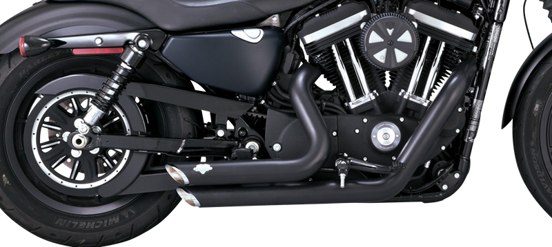 VANCE & HINES Shortshots Staggered PCX Exhaust System - '14-'21 Sportster XL - Black 47329 - PartsOutlet.com.au