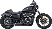 VANCE & HINES Shortshots Staggered PCX Exhaust System - '14-'21 Sportster XL - Black 47329 - PartsOutlet.com.au