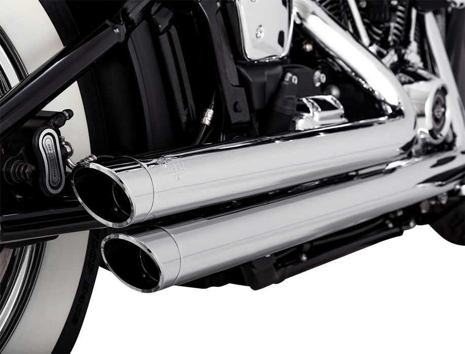 VANCE & HINES Big Shots Staggered Exhaust System - 18+ Softail (Exc - FXDR/FXBR/FLFB) - Chrome 17341