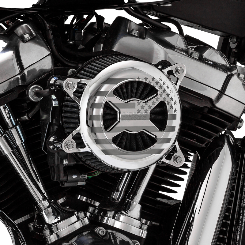 VANCE & HINES VO2 America Air Cleaner - Chrome - '17-'23 M8 72045FG - PartsOutlet.com.au