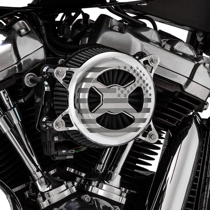 VANCE & HINES VO2 America Air Cleaner - Chrome - '17-'23 M8 72045FG - PartsOutlet.com.au