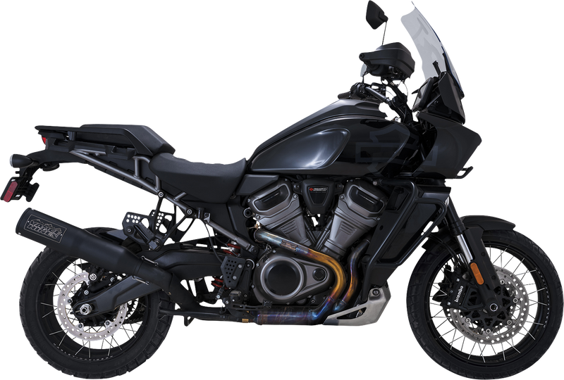 VANCE & HINES Adventure Hi-Output 450 Slip-On Muffler - Black - Stainless Steel - Pan America 2021-2023 - 46533 - PartsOutlet.com.au