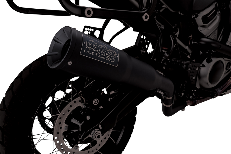 VANCE & HINES Adventure Hi-Output 450 Slip-On Muffler - Black - Stainless Steel - Pan America 2021-2023 - 46533 - PartsOutlet.com.au