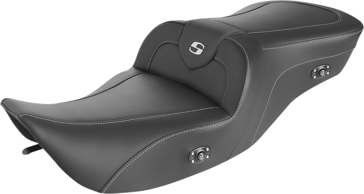 SADDLEMEN Heated Roadsofa Seat - 1997-2007 - Carbon Fiber 897-06-185HCT - PartsOutlet.com.au