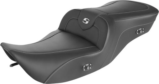 SADDLEMEN Heated Roadsofa Seat - 1997-2007 - Carbon Fiber 897-06-185HCT - PartsOutlet.com.au