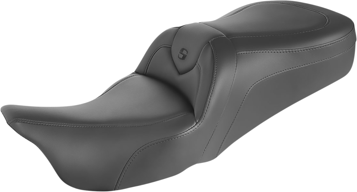 SADDLEMEN RoadSofa Seat - Without Backrest - FL 1997-2007 - Black W/Black Stitching 897-06-187 - PartsOutlet.com.au