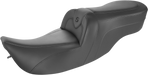 SADDLEMEN RoadSofa Seat - Without Backrest - FL '97-'07 - Black W/Black Stitching - 897-07-187 - PartsOutlet.com.au