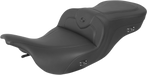 SADDLEMEN Heated RoadSofa Seat - Without Backrest - '97-'07 - Black W/Black Stitching 897-07-187HCT - PartsOutlet.com.au