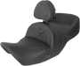 SADDLEMEN Seat - RoadSofa - with Backrest - Black w/ Black Stitching - Heated - Honda GL1800 '01-'10 - H01-07-187BRHCT - PartsOutlet.com.au