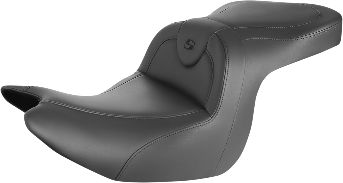 SADDLEMEN RoadSofa Seat - without Backrest - Black w/ Black Stitching - Honda GL1800 '18-'23 - H18-07-187 - PartsOutlet.com.au