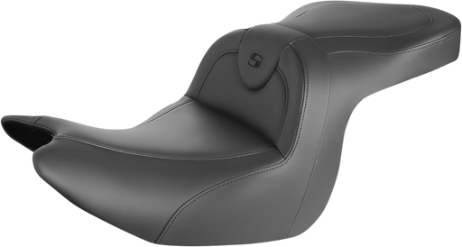 SADDLEMEN RoadSofa Seat - without Backrest - Black w/ Black Stitching - Honda GL1800 '18-'23 - H18-07-187 - PartsOutlet.com.au