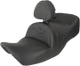 SADDLEMEN RoadSofa Seat - with Backrest - Black w/ Black Stitching - Honda GL1800 '01-'10 - H01-07-187BR - PartsOutlet.com.au