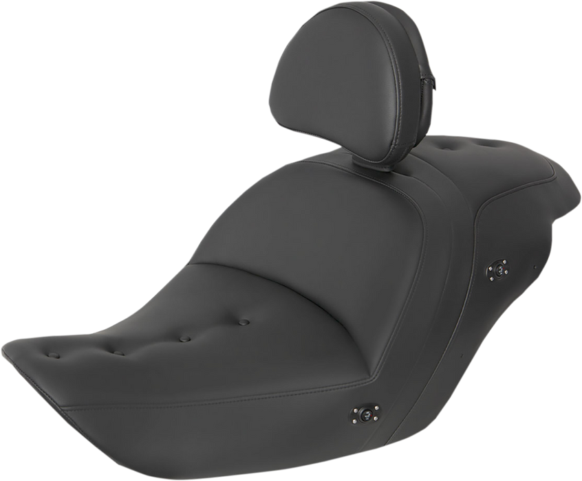 SADDLEMEN Heated Roadsofa Pillow Top Seat - Honda '14-'19 - With Backrest - Black H23-20-181BRHCT - PartsOutlet.com.au