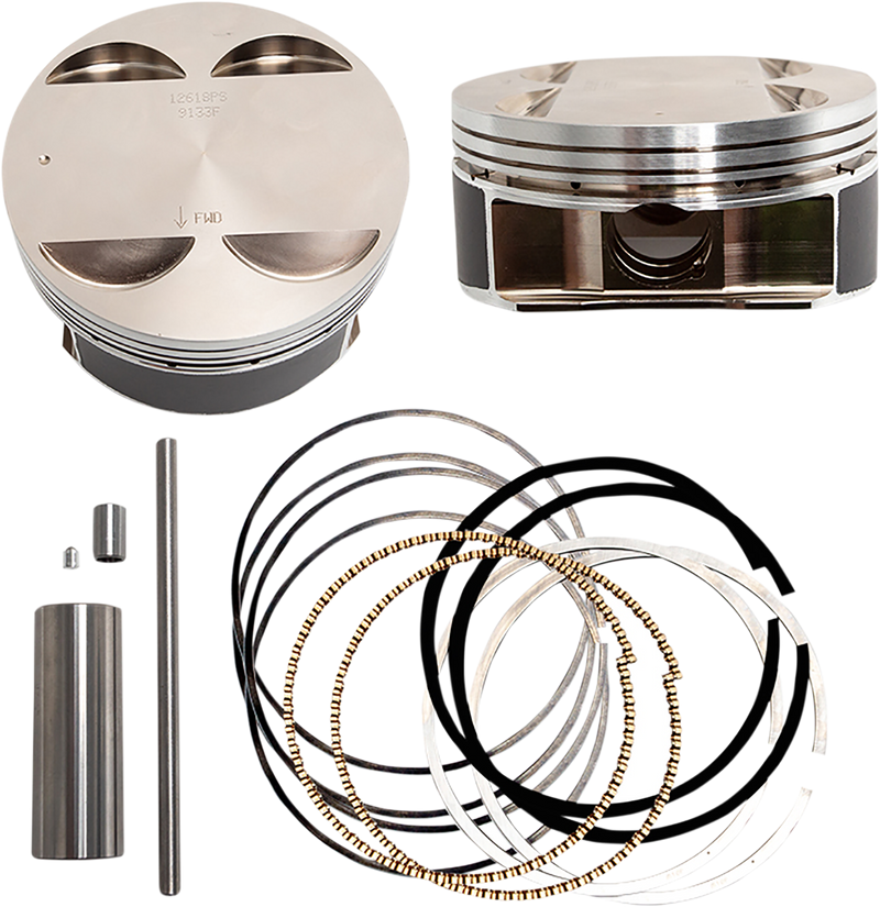 S&S CYCLE Big Bore Piston Kit - 124" - +.010 - M8 - Harley-Davidson '17-'22 - 920-0141