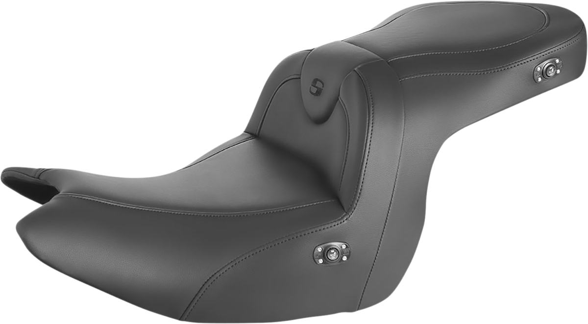 SADDLEMEN Seat - RoadSofa - without Backrest - Black w/ Black Stitching - Heated - Honda GL1800 '18-'23 - H18-07-187HCT - PartsOutlet.com.au