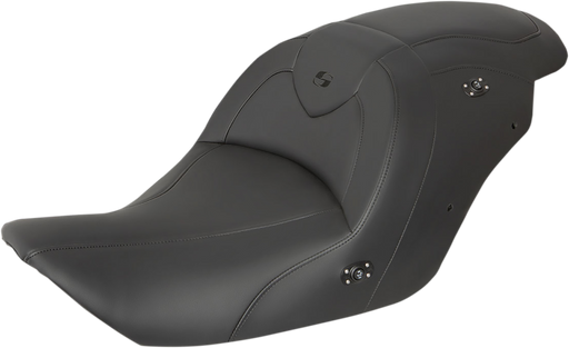 SADDLEMEN Seat - RoadSofa - without Backrest - Black w/ Black Stitching - Heated - Honda GL1800 '14-'19 - H23-20-187HCT - PartsOutlet.com.au