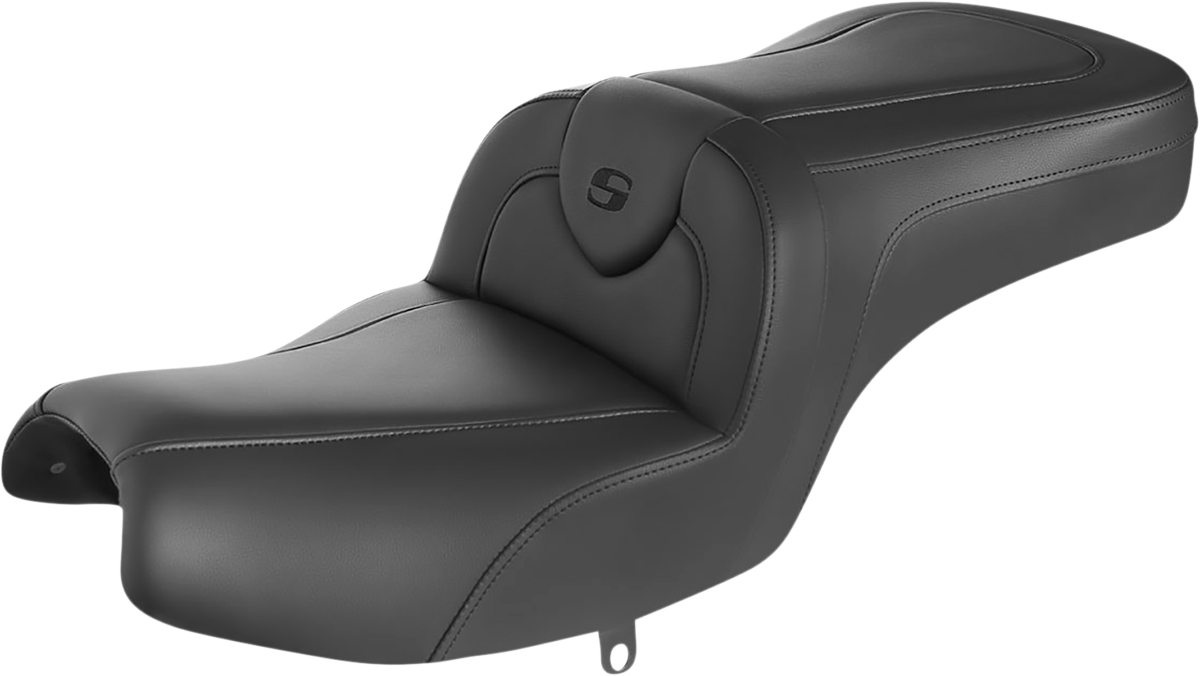 SADDLEMEN RoadSofa Seat - without Backrest - Black w/ Black Stitching - Indian '20-'23 - I20-06-187 - PartsOutlet.com.au