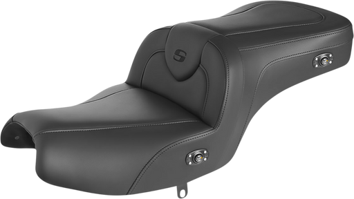 SADDLEMEN Seat - RoadSofa - without Backrest - Black w/ Black Stitching - Heated - Indian '20-'23 - I20-06-187HCT - PartsOutlet.com.au