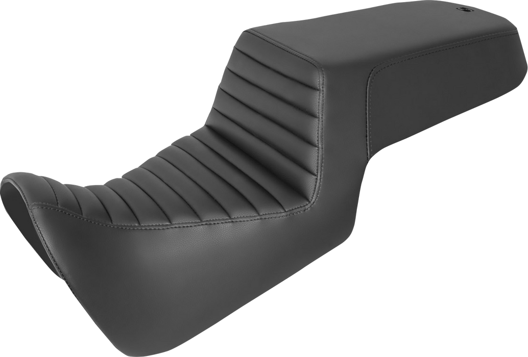 SADDLEMEN Step Up Seat - Front Tuck-n-Roll/Rear Smooth 2021-2024 - Black 821-34-171 - PartsOutlet.com.au