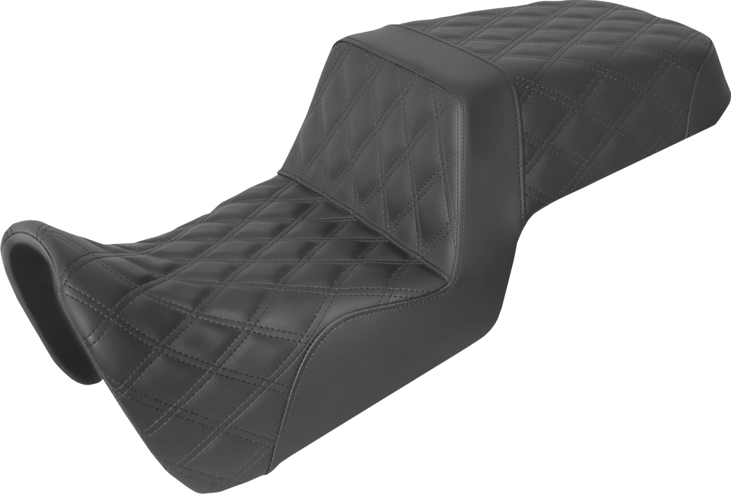 SADDLEMEN Step Up Seat - Full Lattice Stitch 2021-2024 - Black 821-34-175 - PartsOutlet.com.au