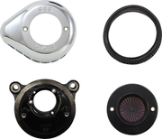 S&S CYCLE Stealth Air Stinger™ Kit with Chrome Teardrop for 2001-'17 Big Twin Models except Throttle by Wire - 170-0721A - PartsOutlet.com.au