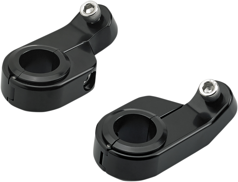 BILTWELL O/S Speed Clamps - Black Electroplated - Angled 6903-201 - PartsOutlet.com.au