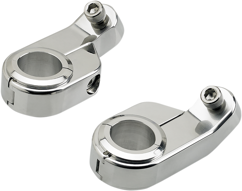 BILTWELL O/S Speed Clamps - Chrome - Angled 6903-105 - PartsOutlet.com.au