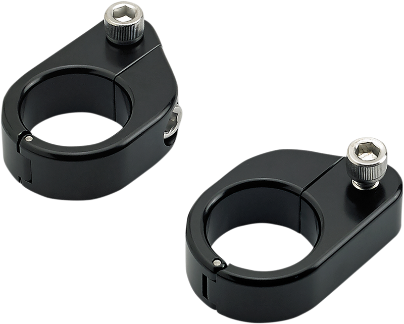 BILTWELL O/S Speed Clamps - Black Electroplated - Straight 6907-201 - PartsOutlet.com.au