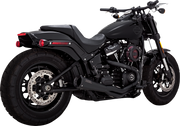 VANCE & HINES 2-into-1 Upsweep Exhaust System - Black - Stainless Steel - '18-'23 Softail - 47323 - PartsOutlet.com.au