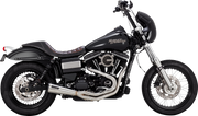 VANCE & HINES 2-into-1 Upsweep Exhaust System - Brushed - Stainless Steel - '10-'17 FXD - 27325 - PartsOutlet.com.au