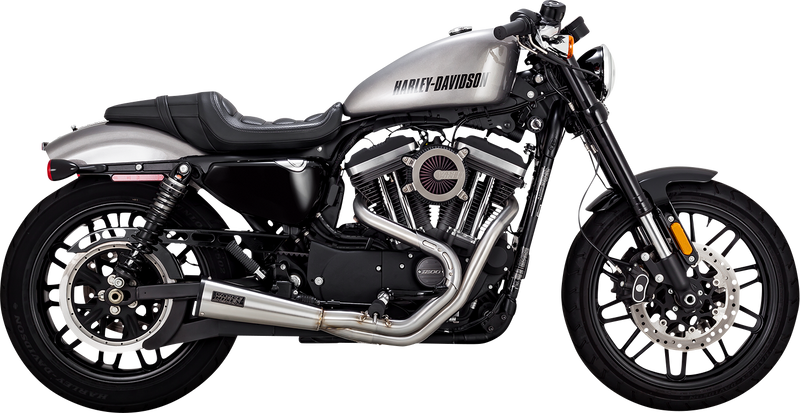 VANCE & HINES 2-into-1 Upsweep Exhaust System - Brushed - Stainless Steel - '14-'22 XL - 27327 - PartsOutlet.com.au