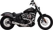 VANCE & HINES 2-into-1 Upsweep Exhaust System - Brushed - Stainless Steel - '18-'23 Softail - 27323 - PartsOutlet.com.au
