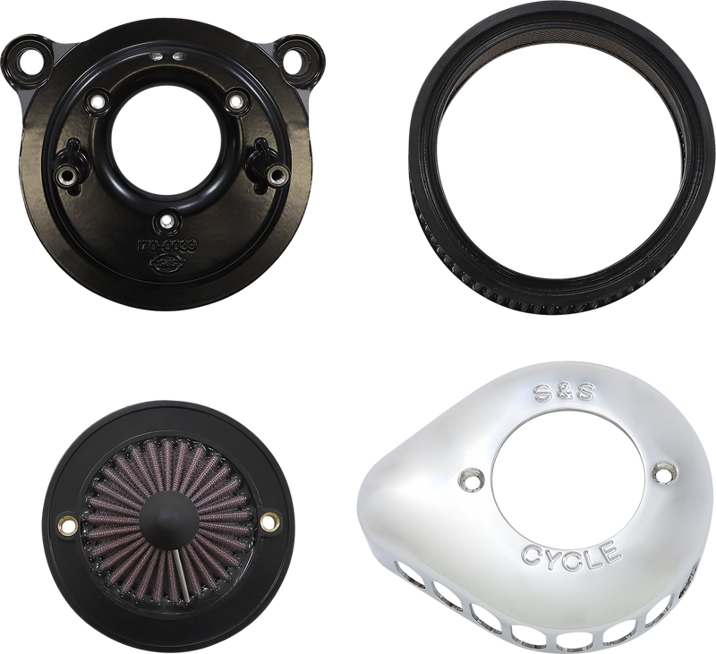 S&S CYCLE Stealth Air Stinger™ Kit with Chrome Teardrop for 2008-'16 Touring, '16-'17 Softail® Models - 170-0719A - PartsOutlet.com.au