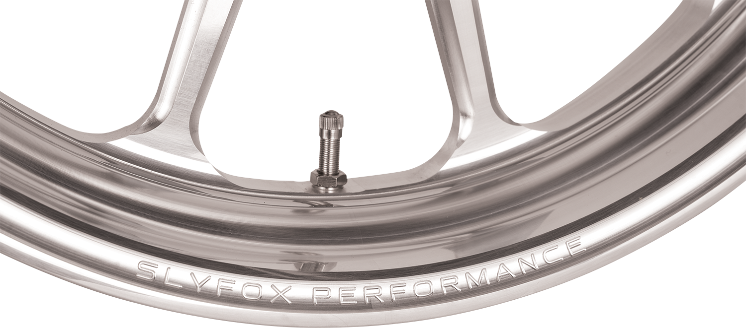 SLYFOX Wheel - Track Pro - Front - Dual Disc/without ABS - Machined - 17x3.5 - '08-'22 FL - 12027706RSLYAPM