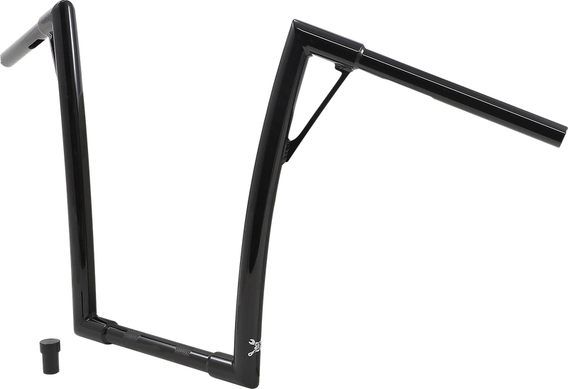 BURLY BRAND Handlebar - Louie - 16" - Black - Harley-Davidson '49-'24 - B12-7008B