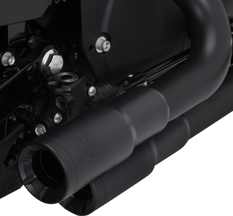 VANCE & HINES 2-into-2 Mini Grenades Exhaust System - Black - '14-'22 XL - 46374