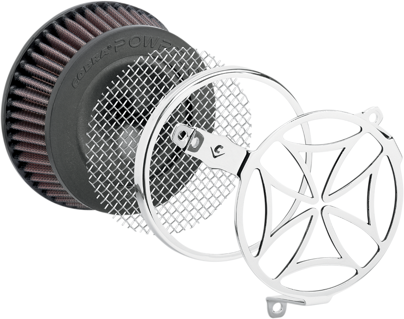 COBRA Air Cleaner Kit - '04-'22 XL - Chrome 606-0103-02-SB - PartsOutlet.com.au