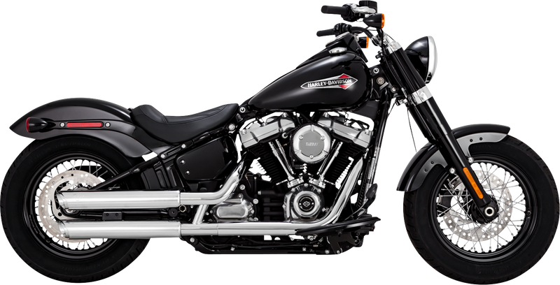 VANCE & HINES 3" Twin Slash Slip-On Muffler - Chrome - Softail '18-'25 - 16376