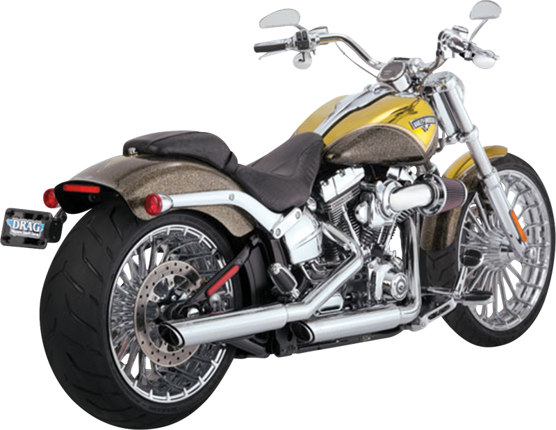 VANCE & HINES 3" Twin Slash Slip-On Muffler - Chrome - Harley-Davidson '07-'17 - 16335