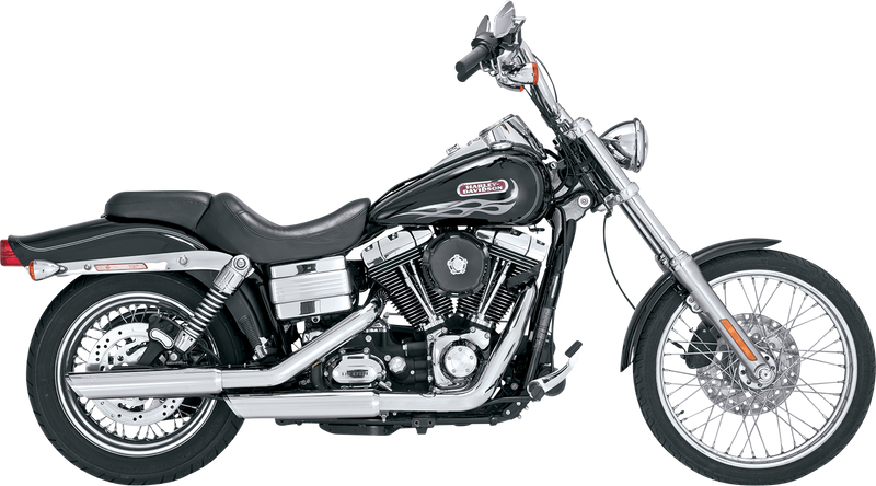 VANCE & HINES 3" Twin Slash Slip-On Muffler - Chrome - FXD '91-'17 - 16337